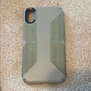 Speck Gray and Green iPhone Case with Geometric Grip